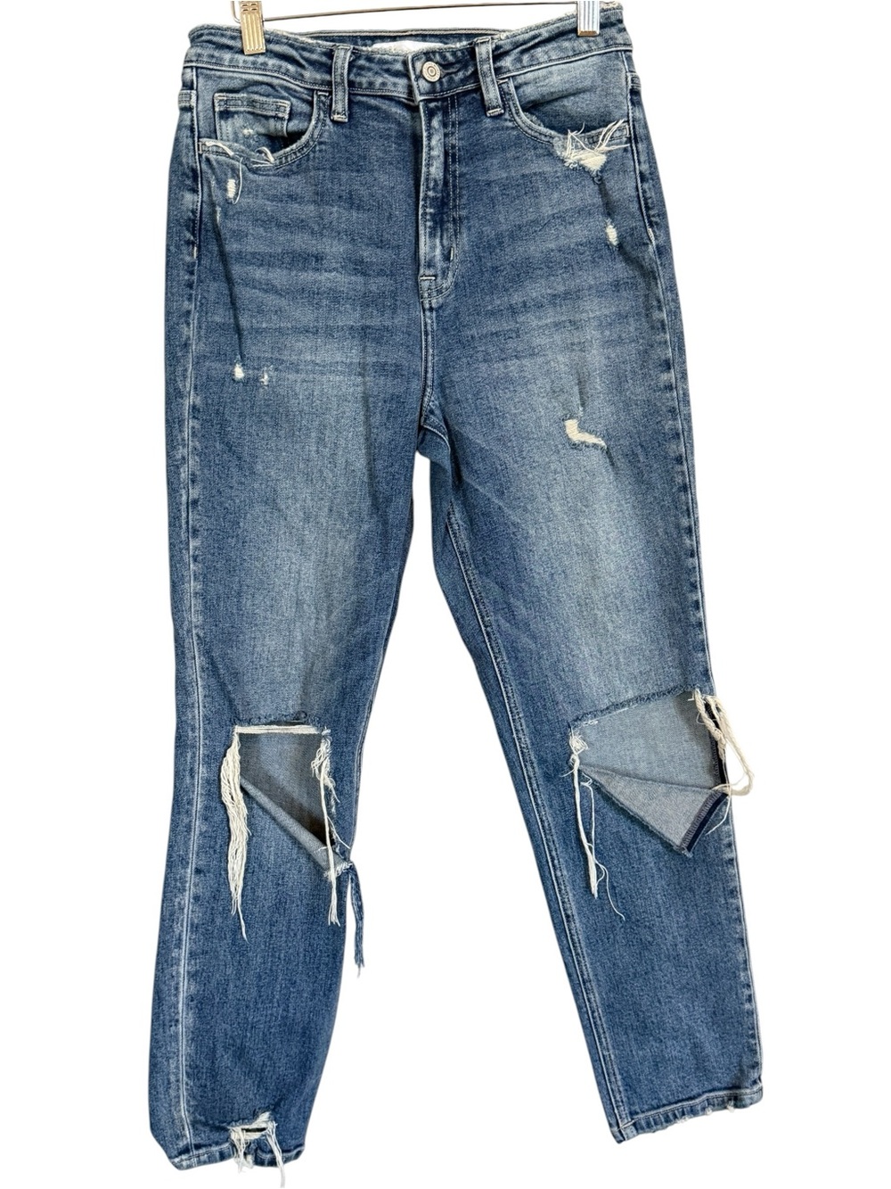 Flying Monkey F4134 Last Night High Rise Distressed Mom Jeans Women’s Size 27